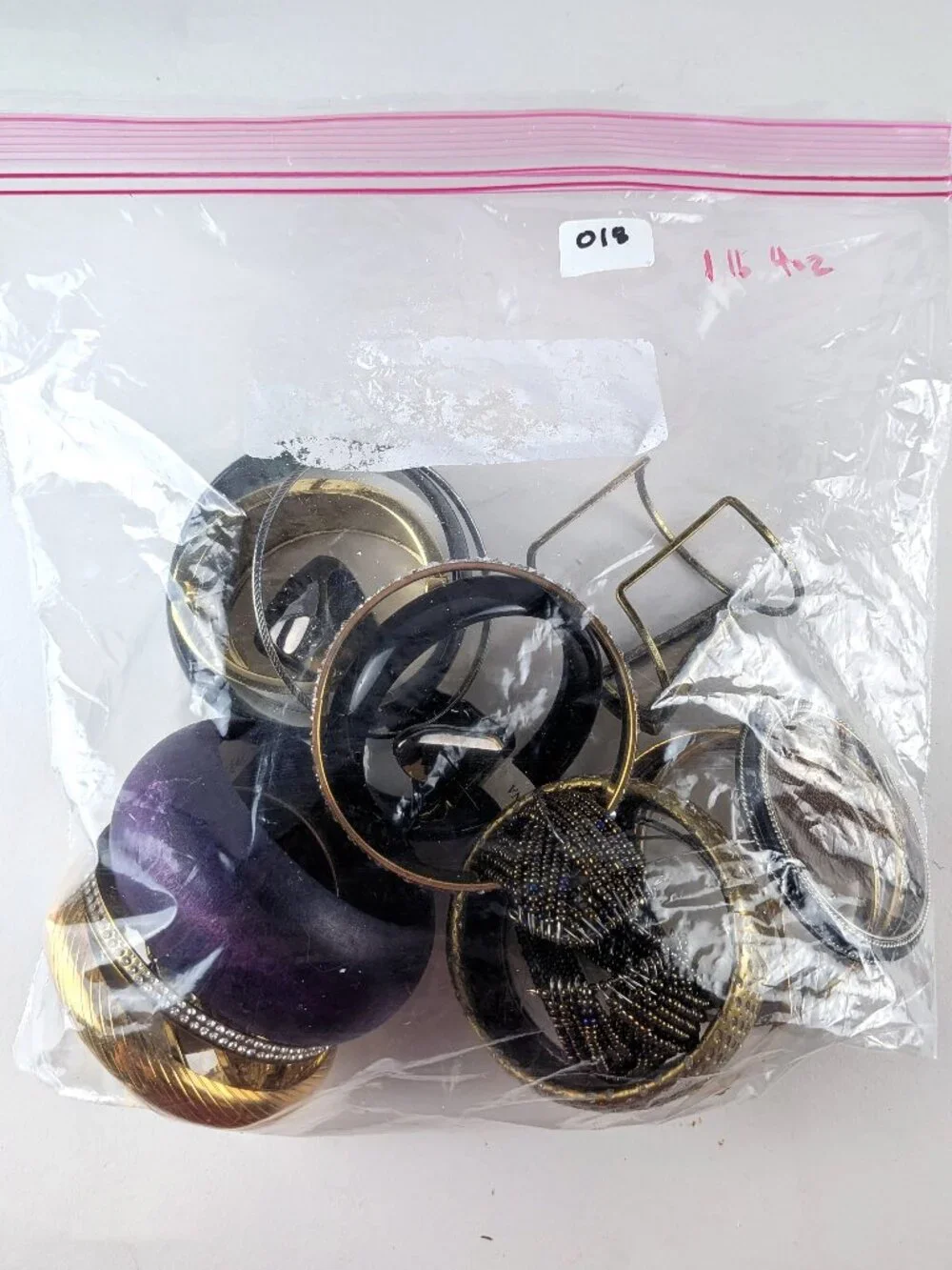 1lb Junk Jewelry Lot #18 - Bracelets & Bangles